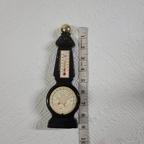 874. Avon Vtg Thermometer Clock After Shave Brown - Picture 1 of 6